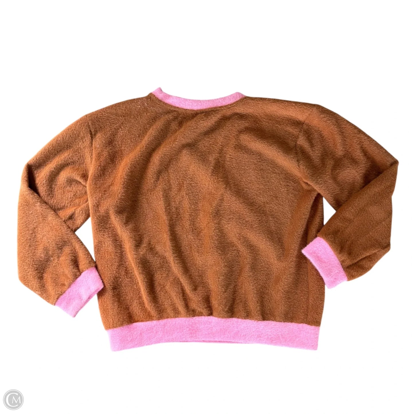 Sweater By Maeve In Brown & Pink, Size: L