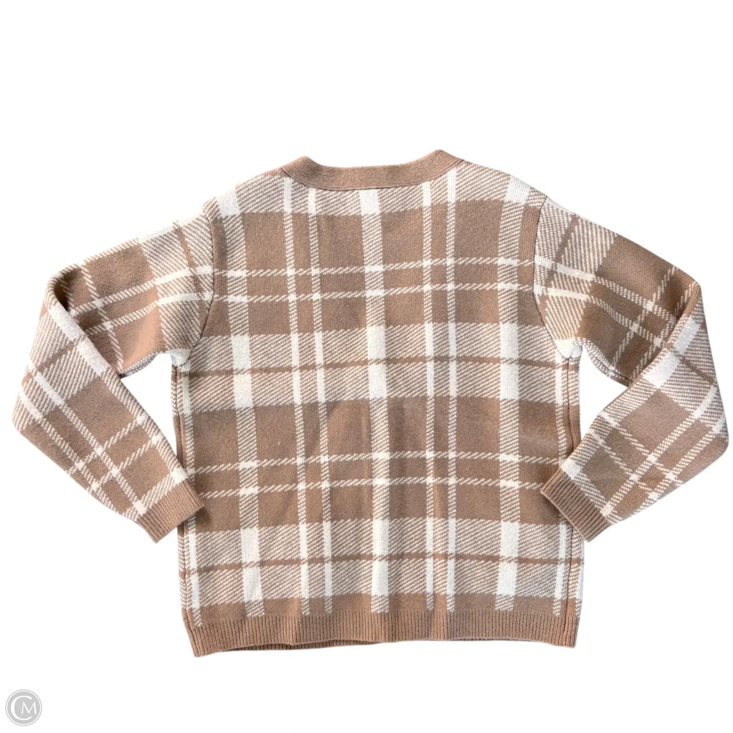 Sweater Cardigan By Wilfred In Plaid Pattern, Size: M