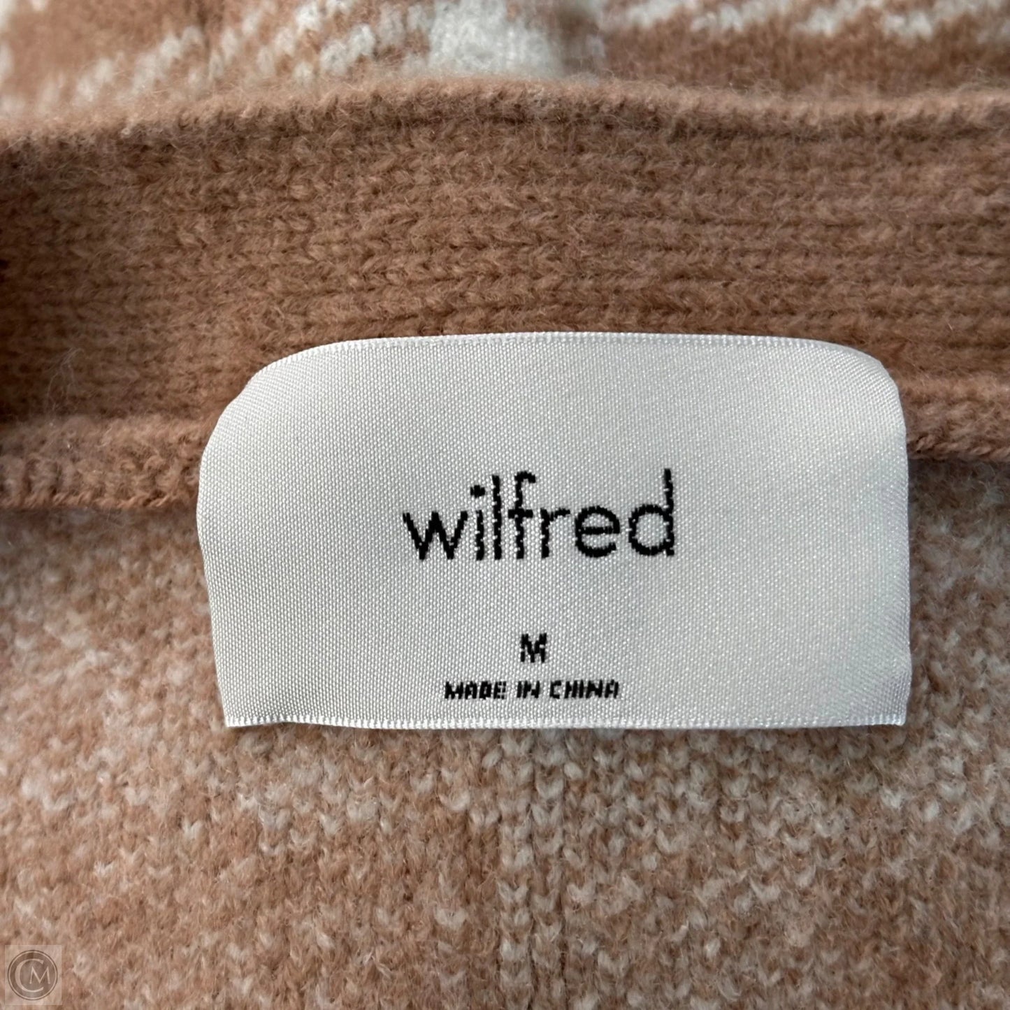 Sweater Cardigan By Wilfred In Plaid Pattern, Size: M
