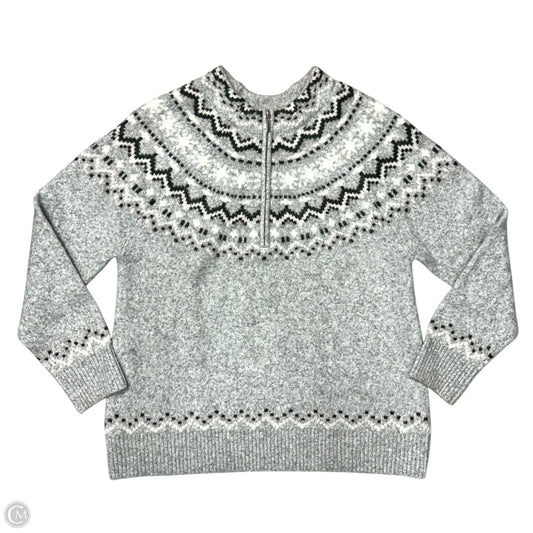 Sweater By Soft Surroundings In Grey & White, Size: Xl