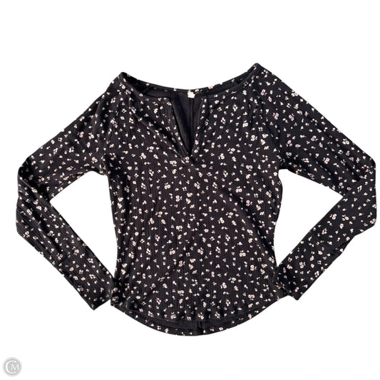 Top Long Sleeve By Free People In Floral Print, Size: L
