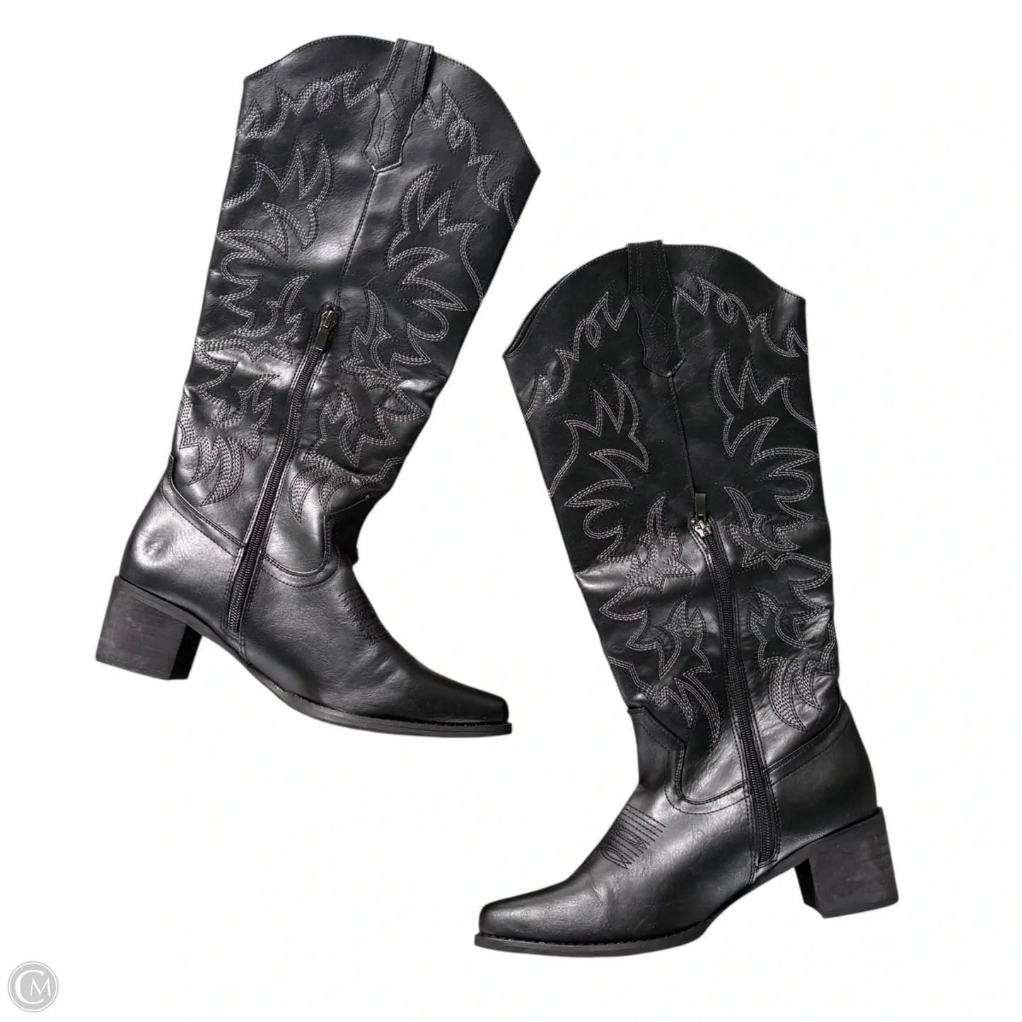 Boots Western In Black, Size: 8.5