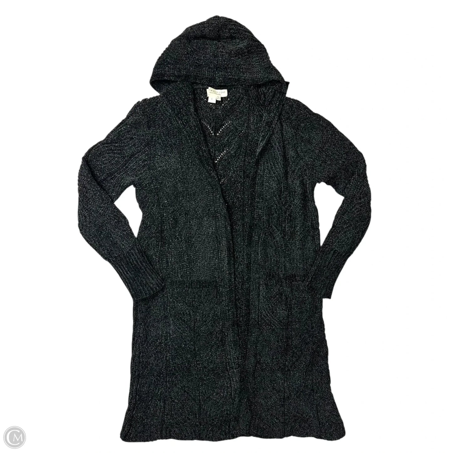 Sweater Cardigan By Saltwater Luxe In Black, Size: L