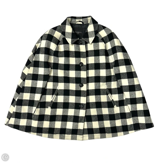 Coat Wool By Talbots In Checkered Pattern, Size: 1x