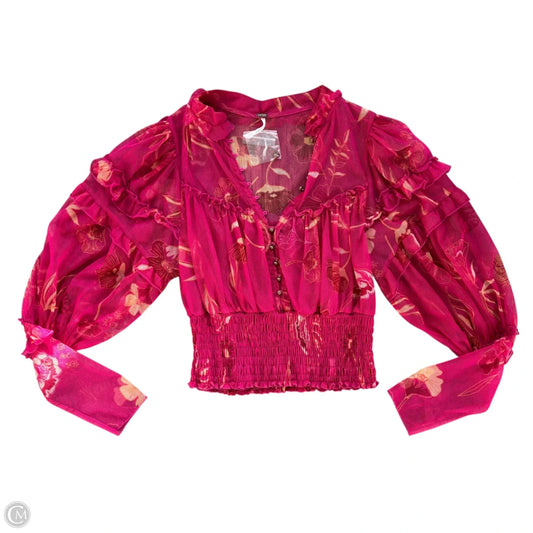 Top Long Sleeve By Free People In Floral Print, Size: S