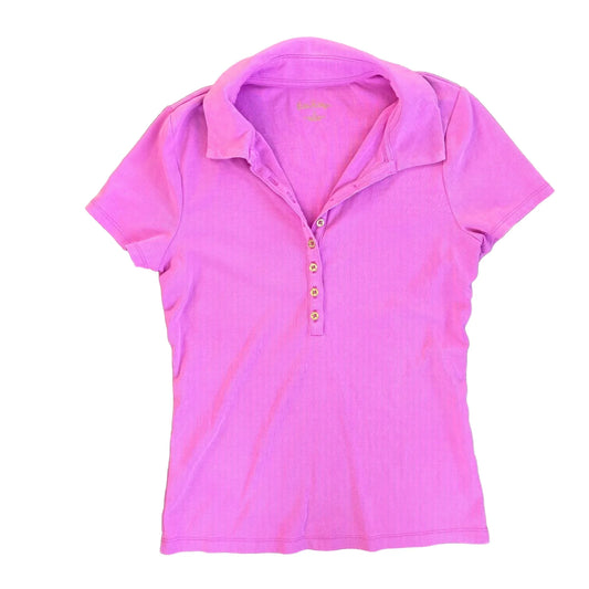 Top Short Sleeve Designer By Lilly Pulitzer In Purple, Size: S