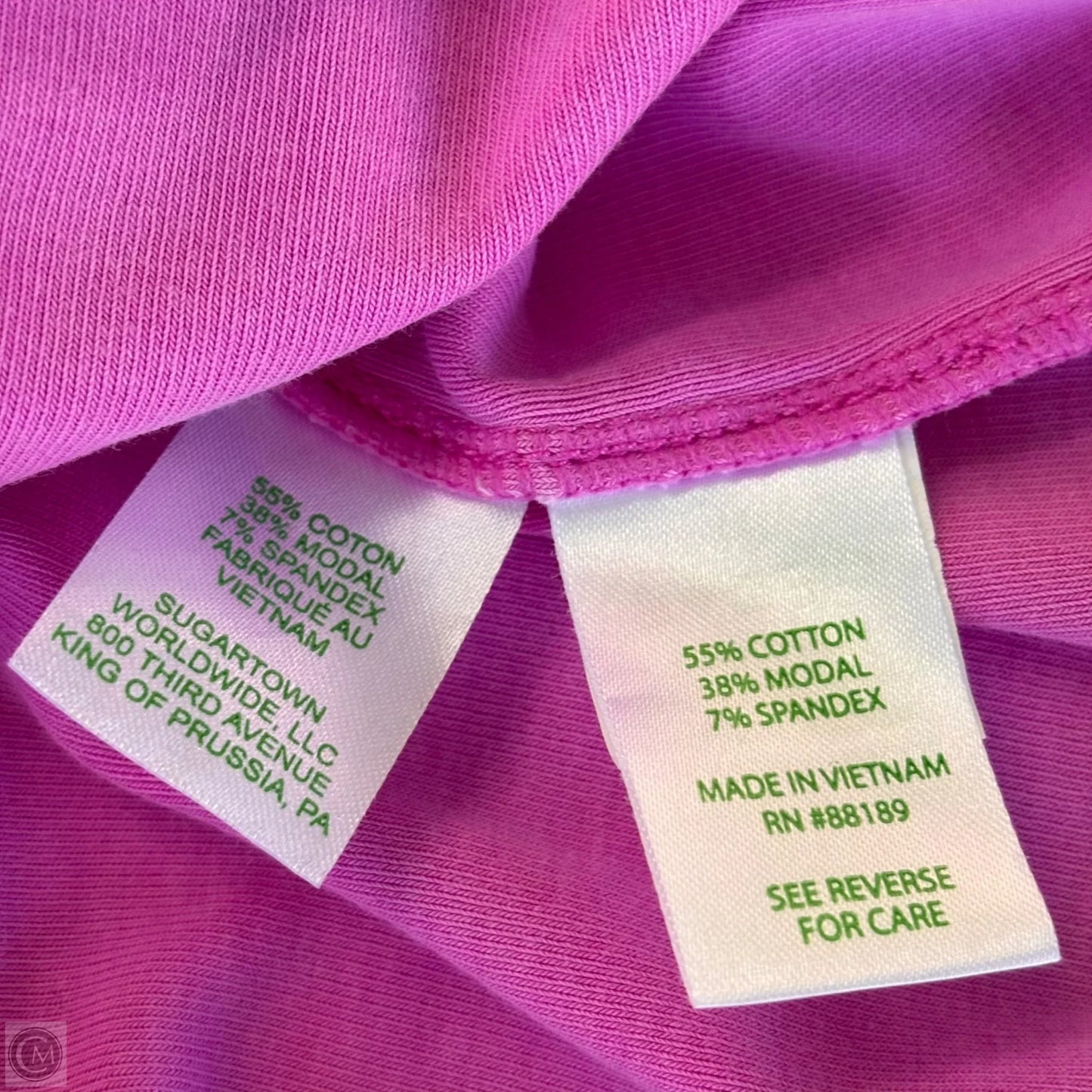 Top Short Sleeve Designer By Lilly Pulitzer In Purple, Size: S