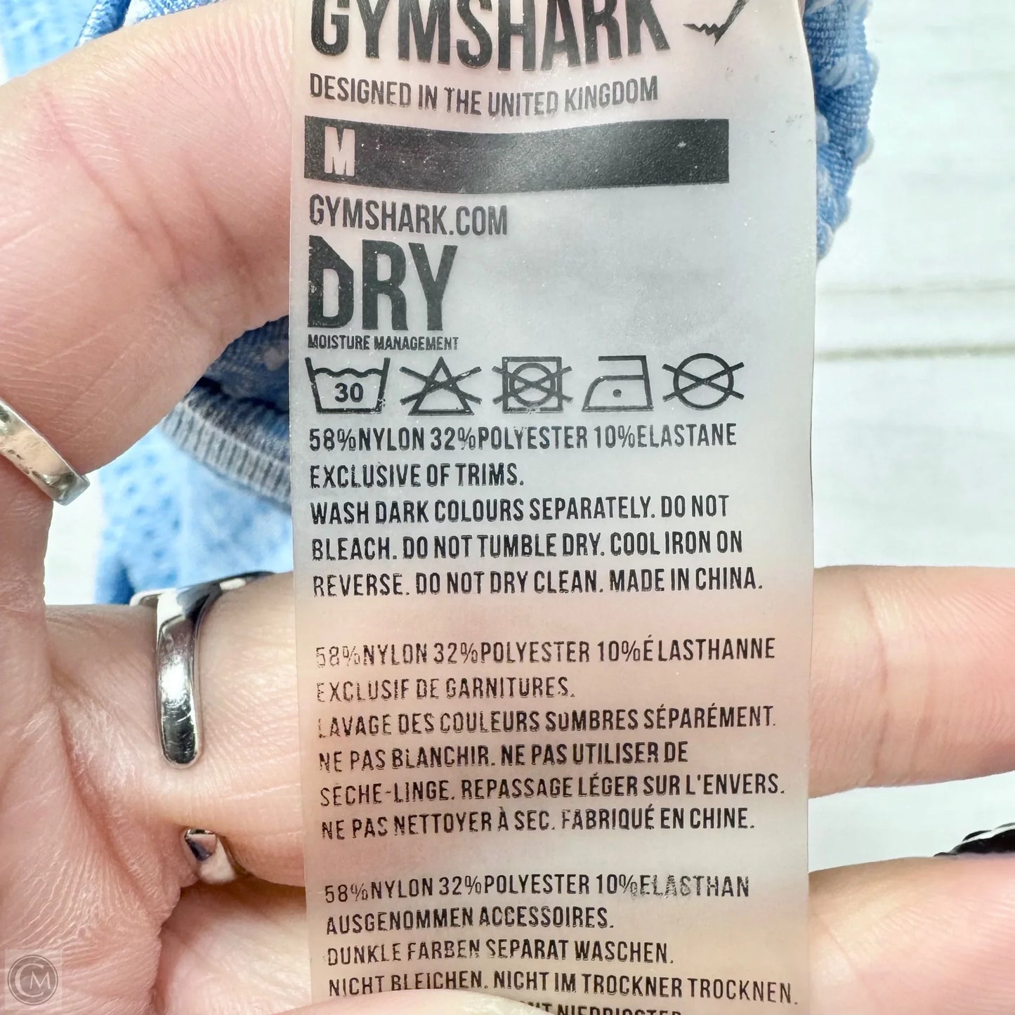 Athletic Leggings By Gym Shark In Blue, Size: M