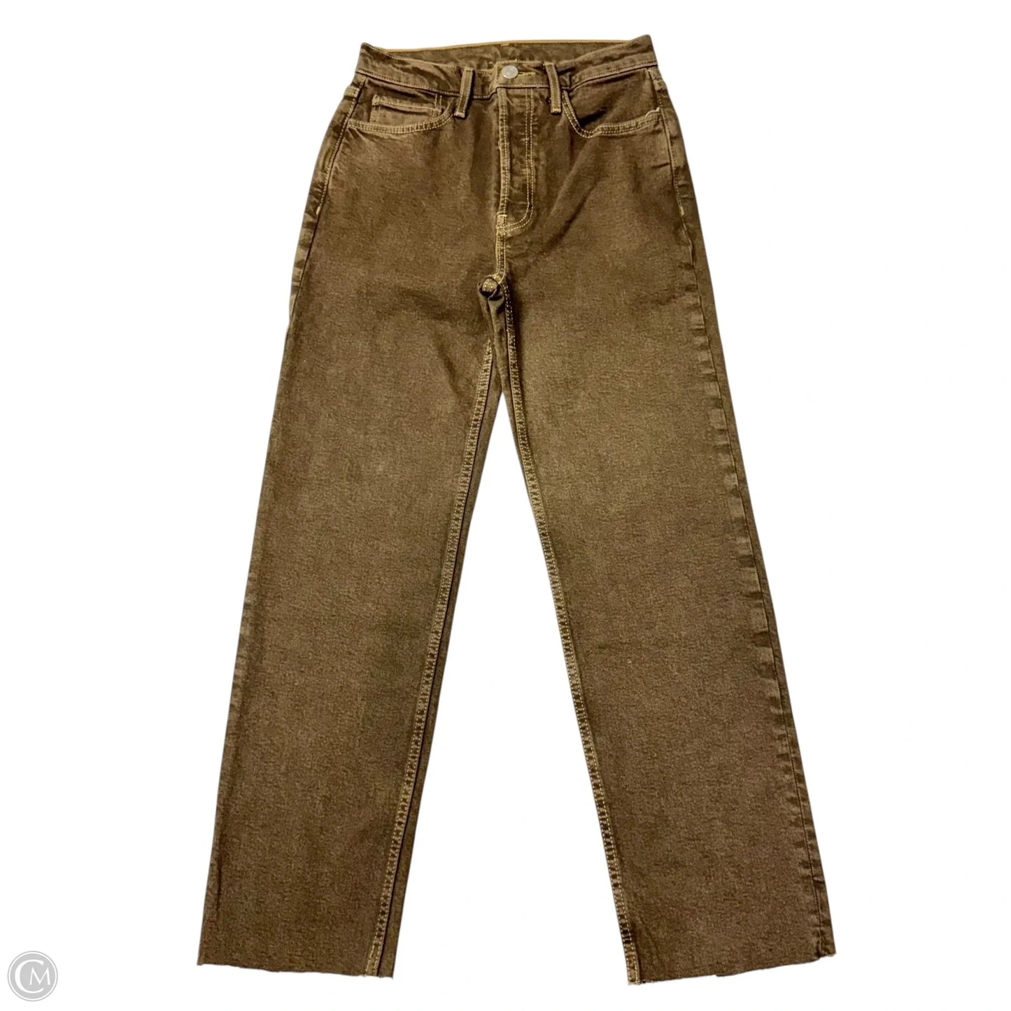 Jeans Straight By Re/Done In Brown Denim, Size: 2