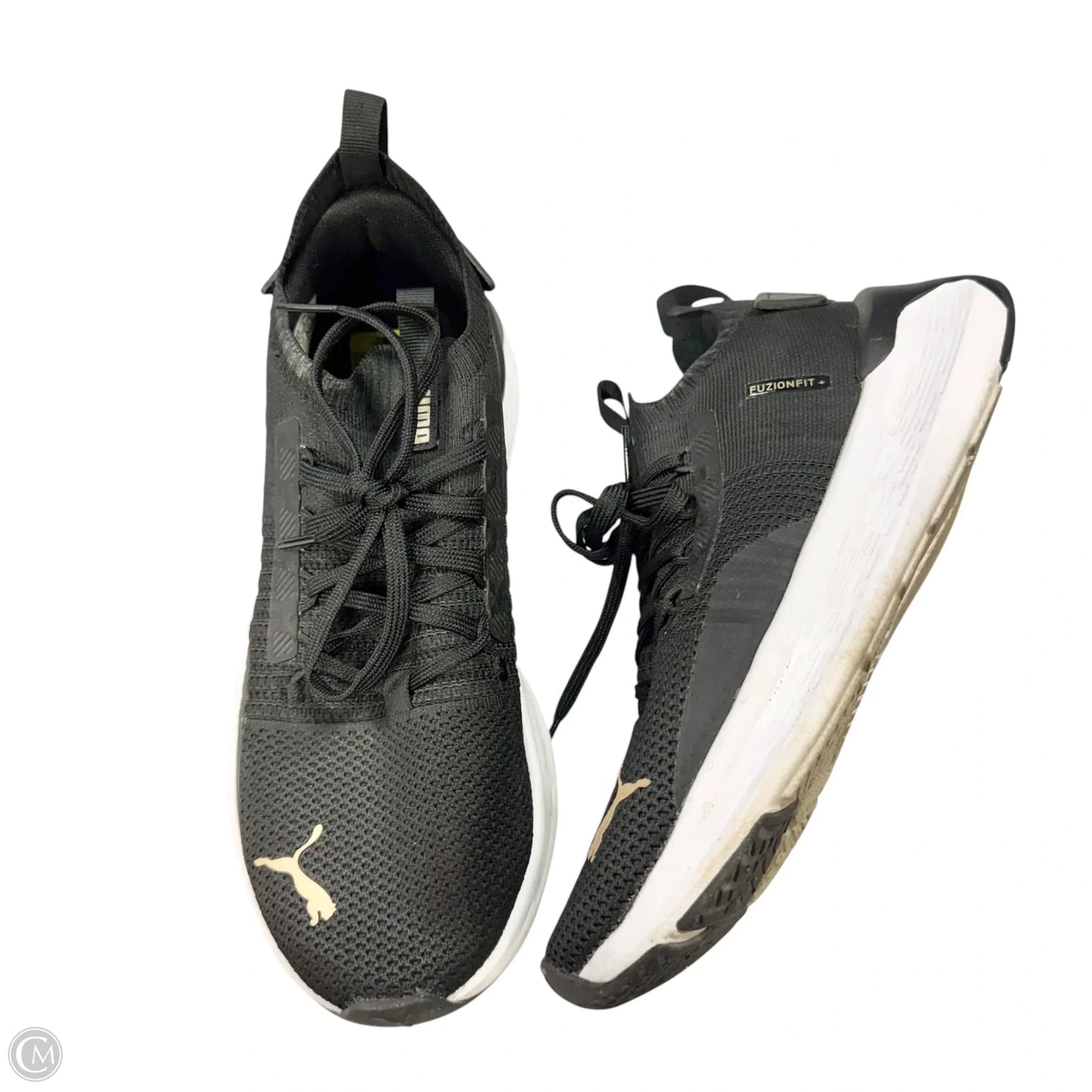 Shoes Athletic By Puma In Black & Gold, Size: 8