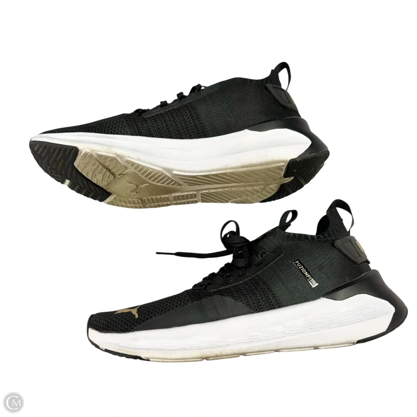 Shoes Athletic By Puma In Black & Gold, Size: 8