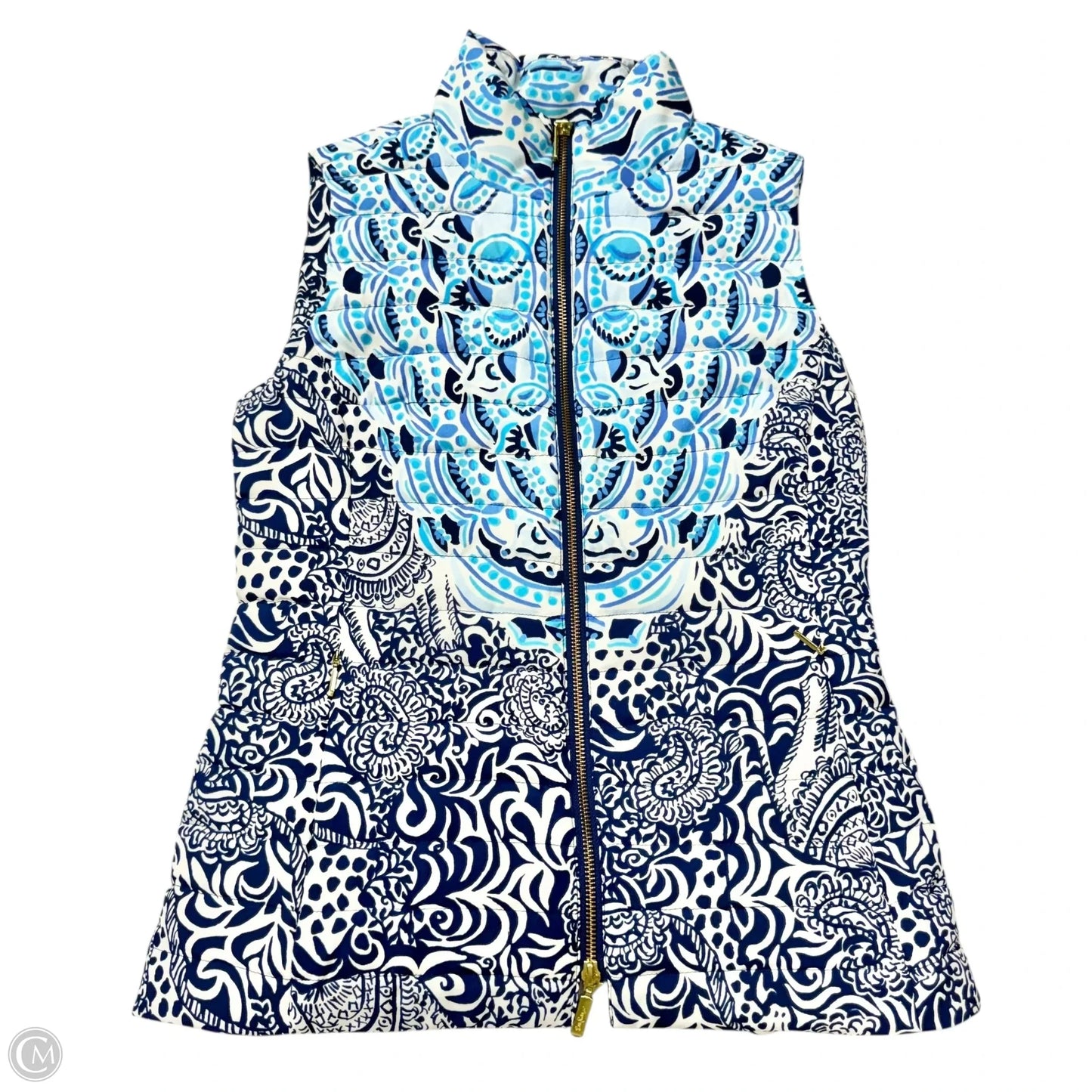 Vest Designer By Lilly Pulitzer In Blue & White, Size: S