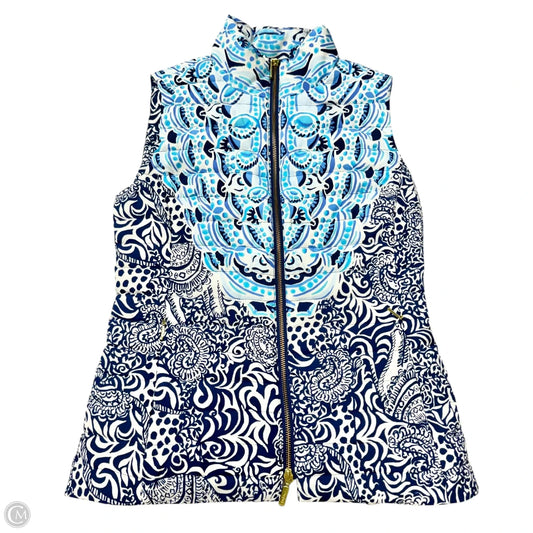 Vest Designer By Lilly Pulitzer In Blue & White, Size: S