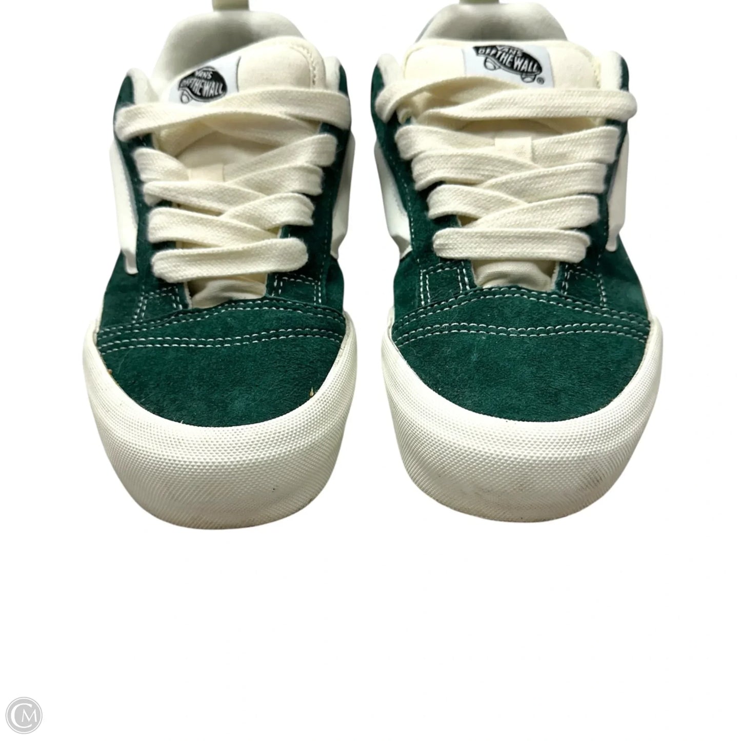 Shoes Sneakers By Vans In Green & White, Size: 7