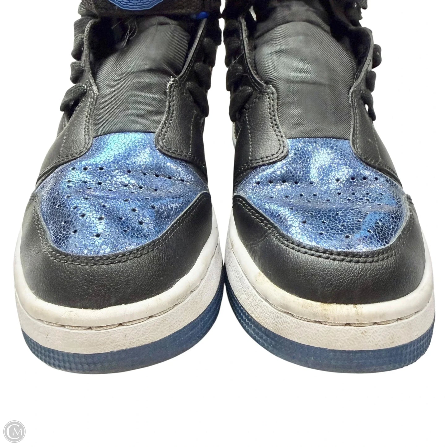 Shoes Luxury Designer By Jordan In Black & Blue, Size: 7