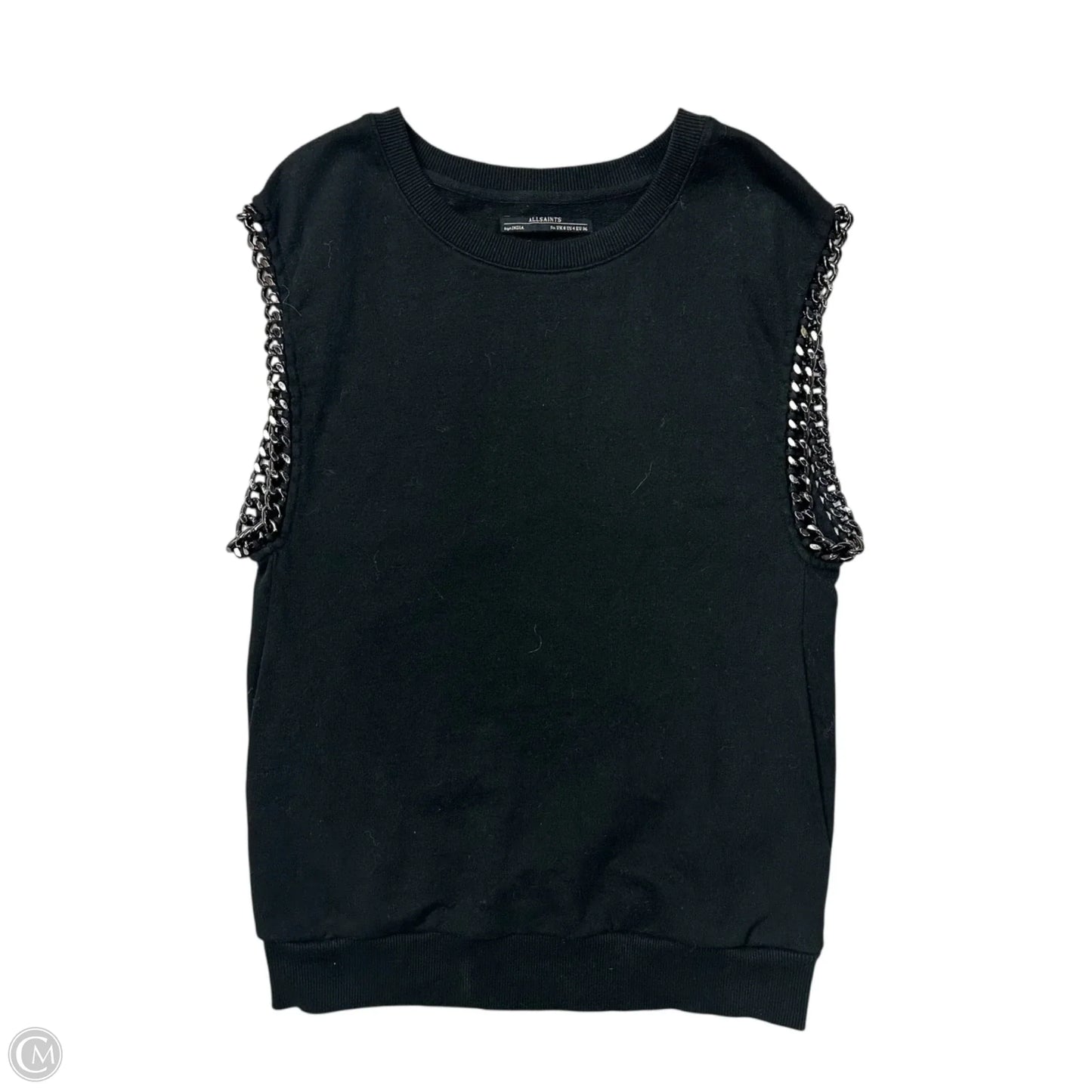 Top Sleeveless Designer By All Saints In Black, Size: S
