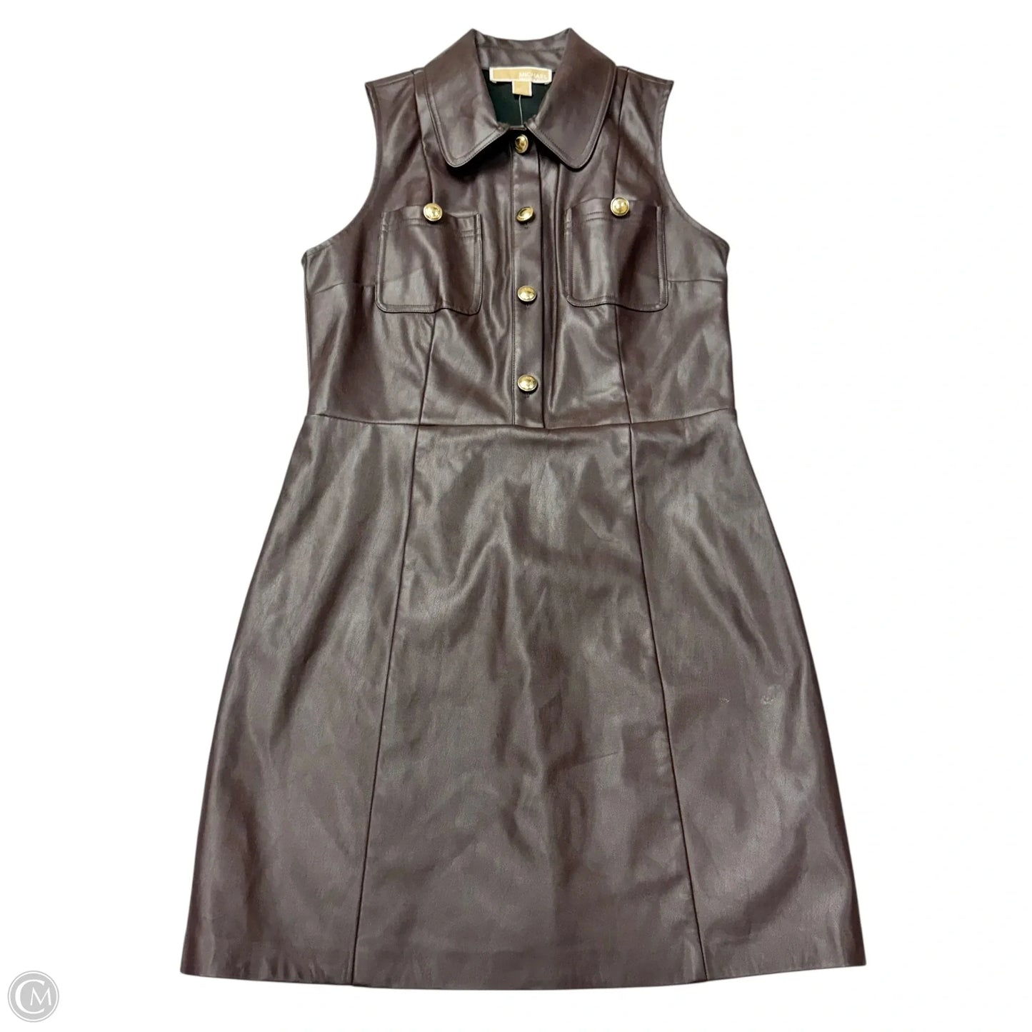 Dress Casual Midi By Michael By Michael Kors In Brown, Size: M