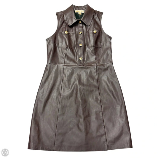 Dress Casual Midi By Michael By Michael Kors In Brown, Size: M
