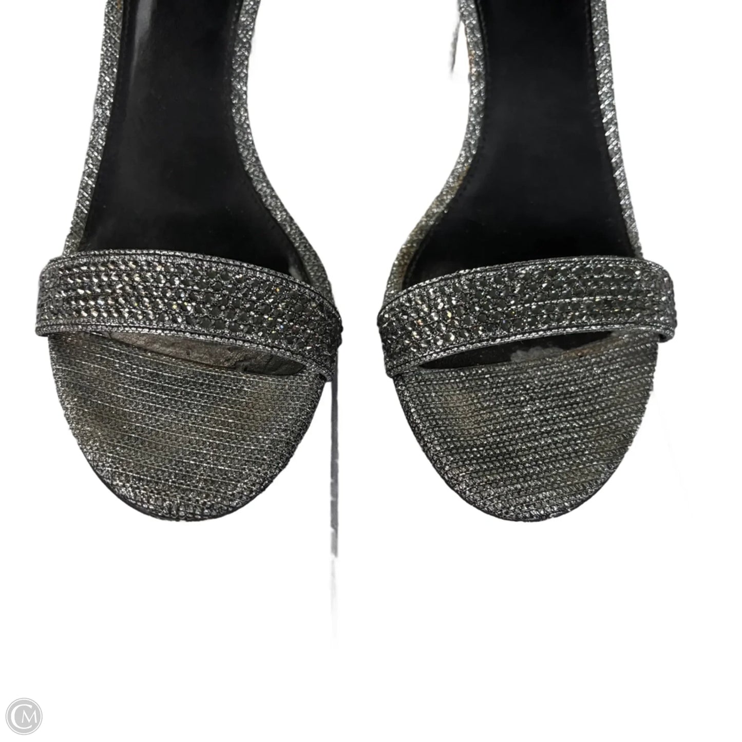 Sandals Heels Stiletto By Michael By Michael Kors In Silver, Size: 8.5