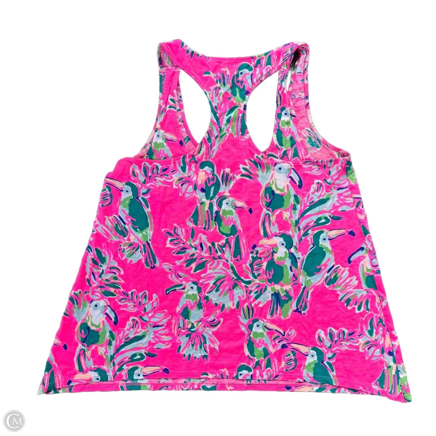 Tank Top Designer By Lilly Pulitzer In Green & Pink, Size: M
