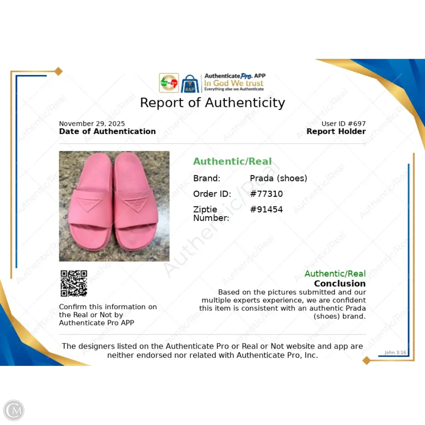 Sandals Luxury Designer By Prada In Pink, Size: 5.5