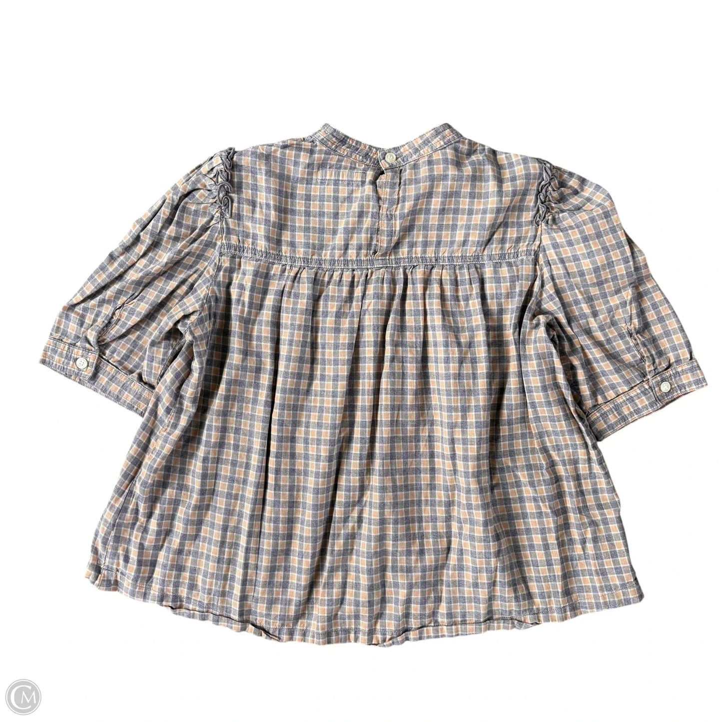 Top Short Sleeve By Citizens Of Humanity In Checkered Pattern, Size: M