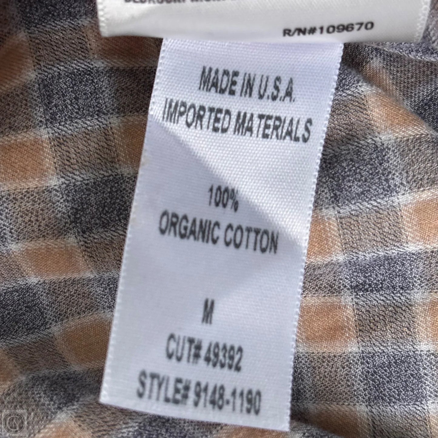 Top Short Sleeve By Citizens Of Humanity In Checkered Pattern, Size: M