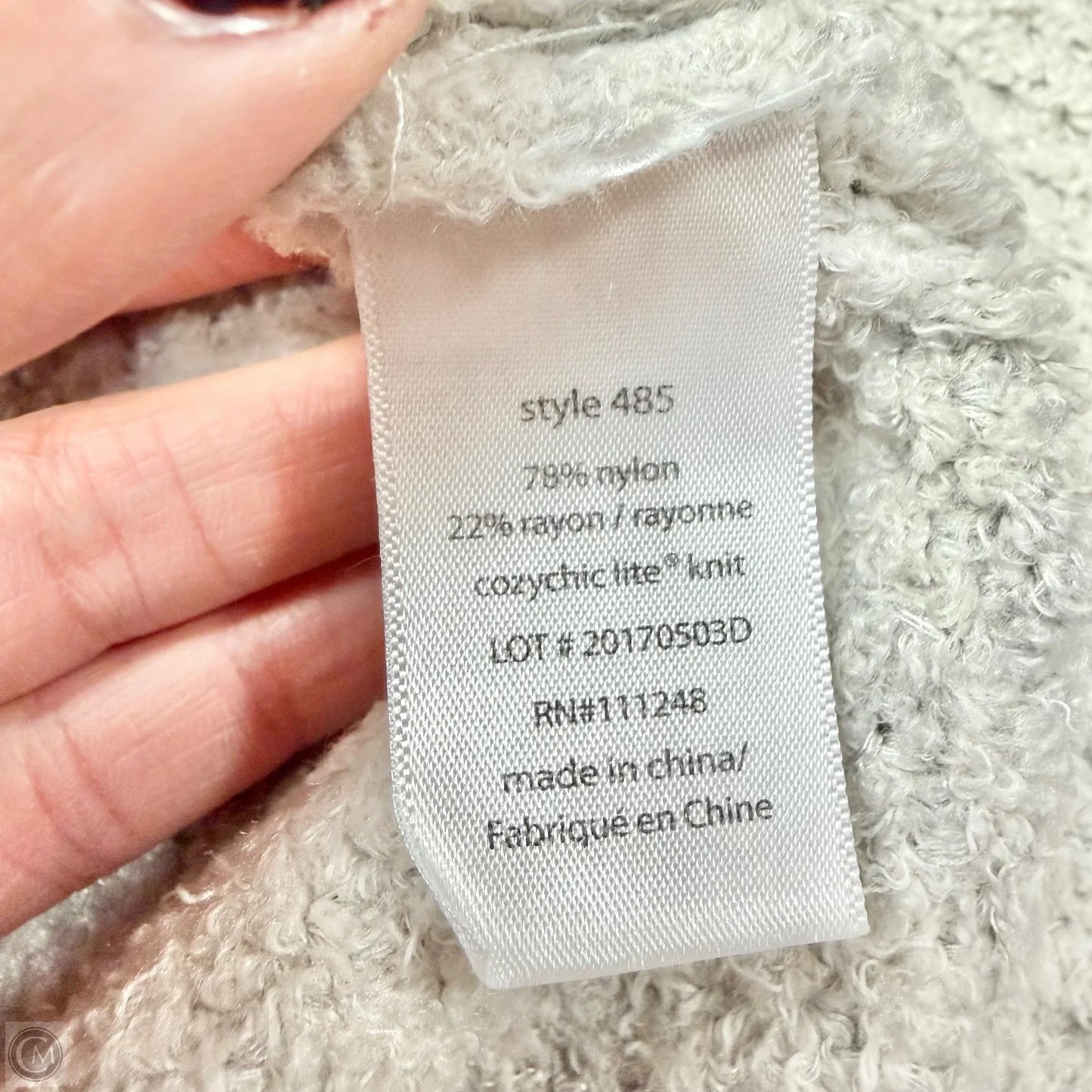 Sweater Cardigan By Barefoot Dreams In Grey, Size: L