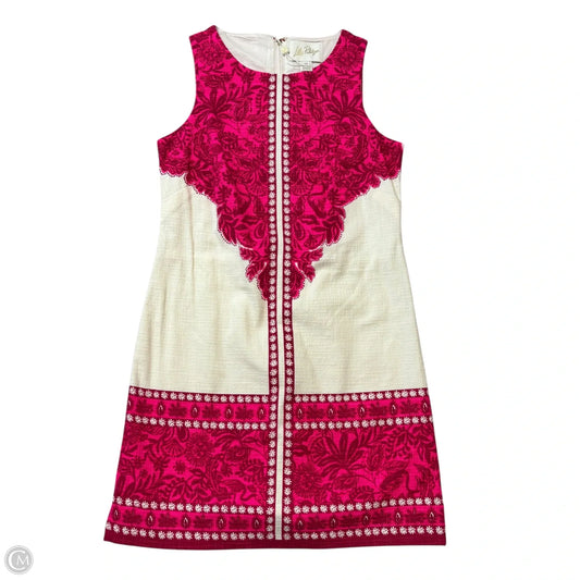 Dress Designer By Lilly Pulitzer In Pink & White, Size: Xxs