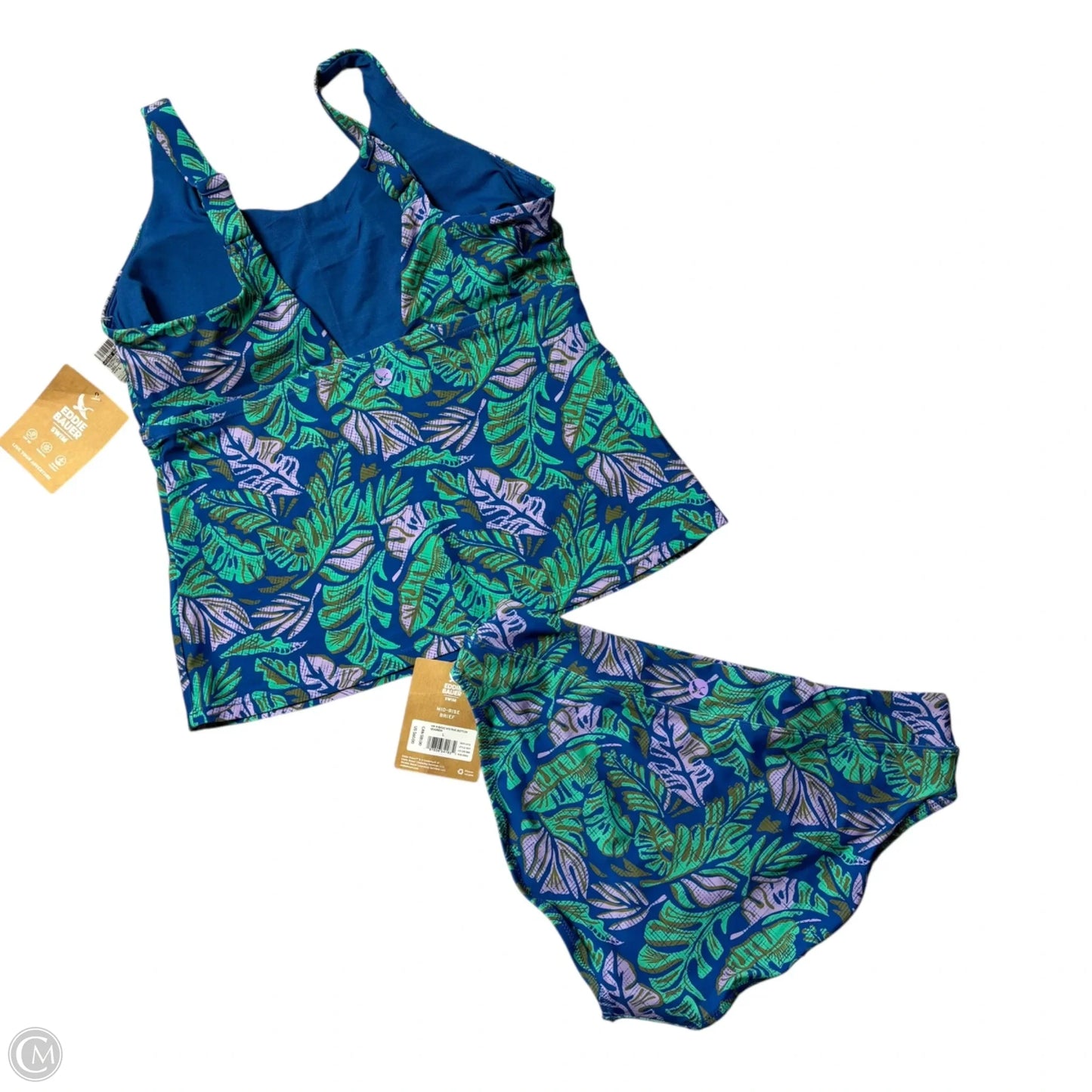 Swimsuit 2pc By Eddie Bauer In Tropical Print, Size: L