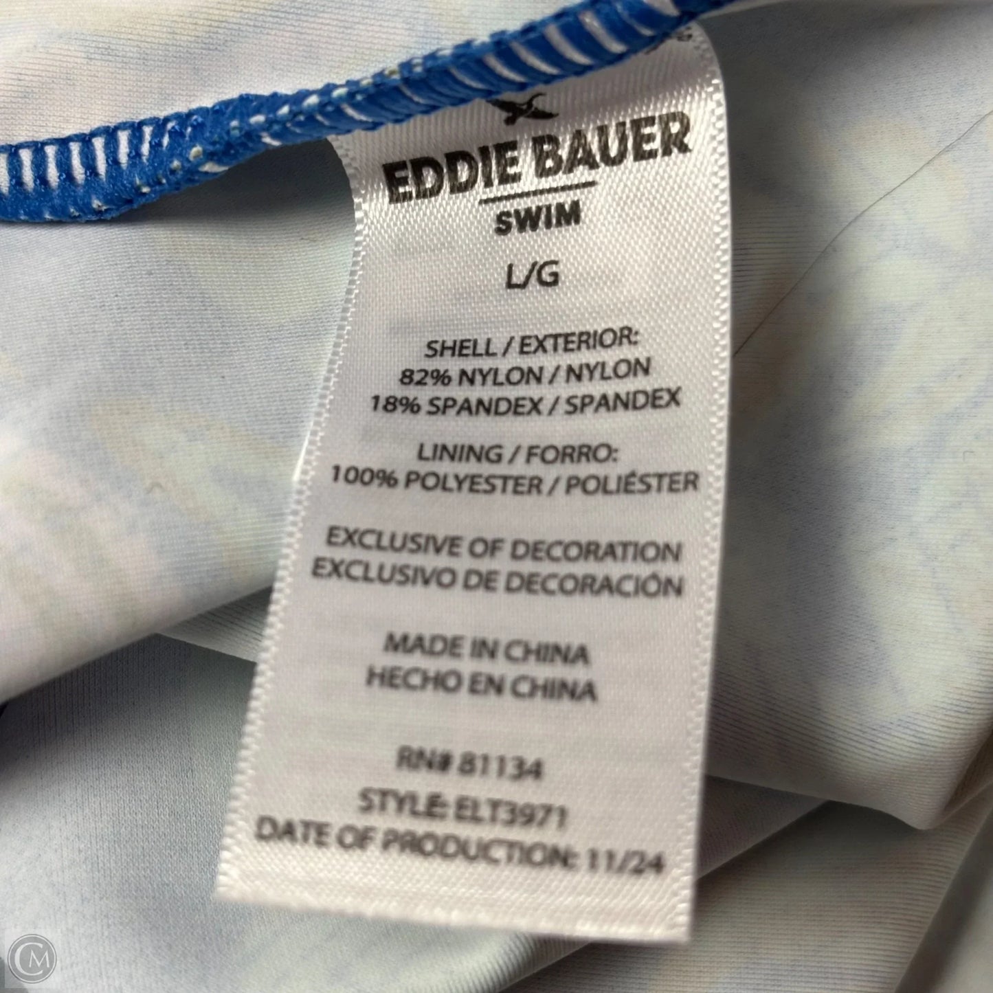 Swimsuit 2pc By Eddie Bauer In Tropical Print, Size: L