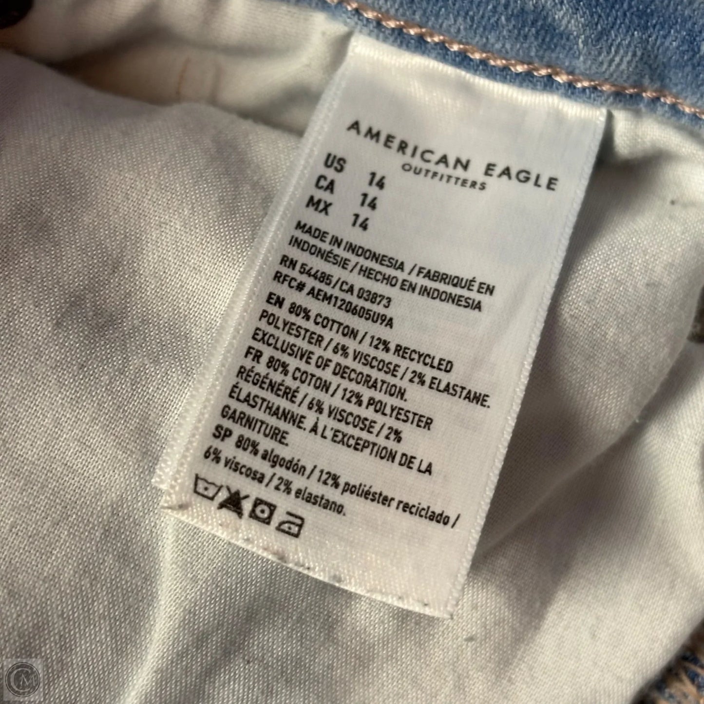 Shorts By American Eagle In Blue Denim, Size: 14