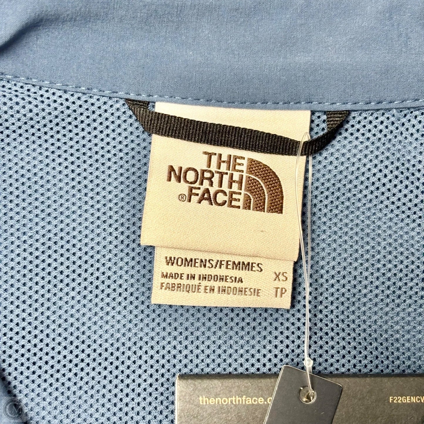 Athletic Top Long Sleeve Collar By The North Face In Blue, Size: Xs