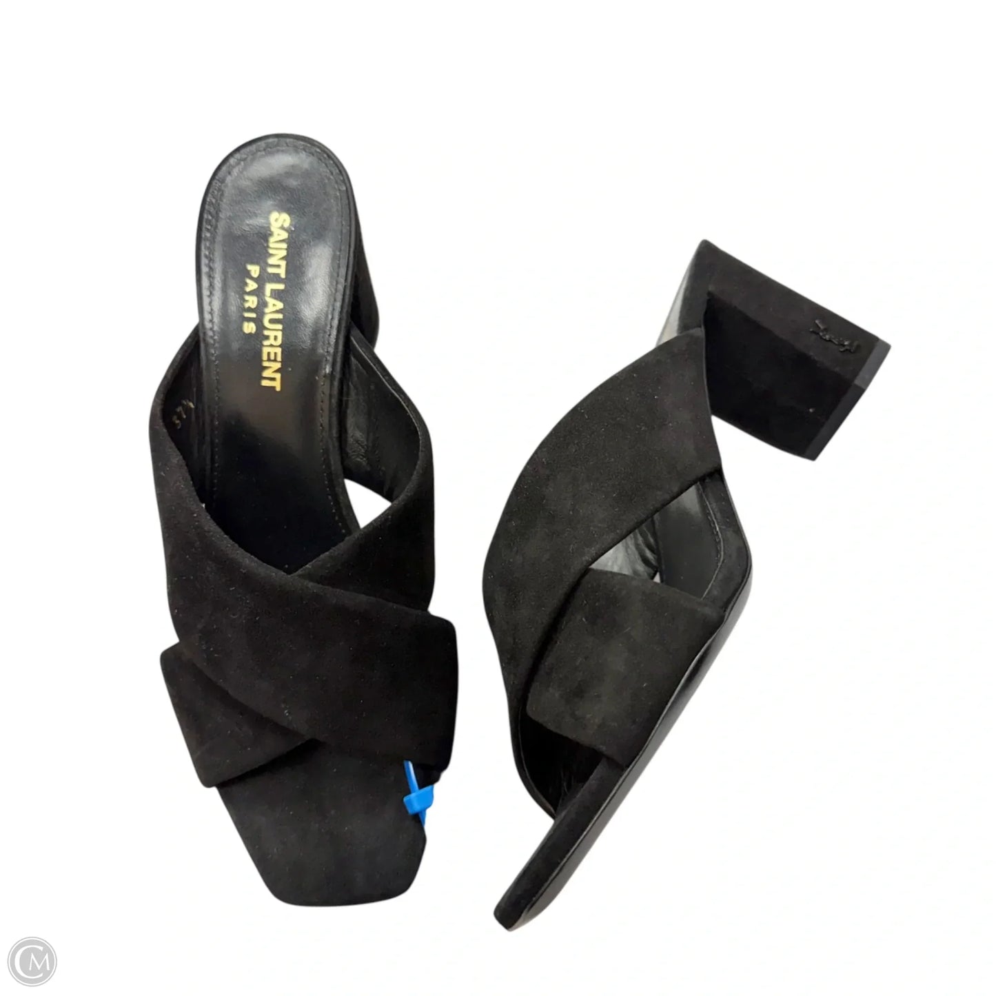 Sandals Luxury Designer By Yves Saint Laurent In Black, Size: 7