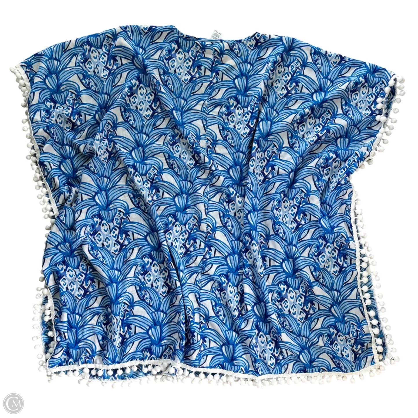 Swimwear Cover-up By Vic & Lou In Blue & White, Size: Osfm