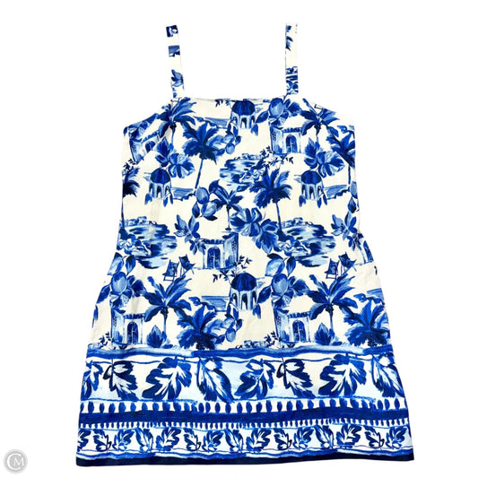 Dress Casual Short By Loft In Blue & White, Size: L