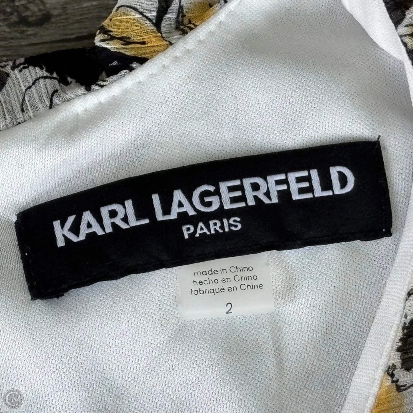 Dress Designer By Karl Lagerfeld In Floral Print, Size: Xs