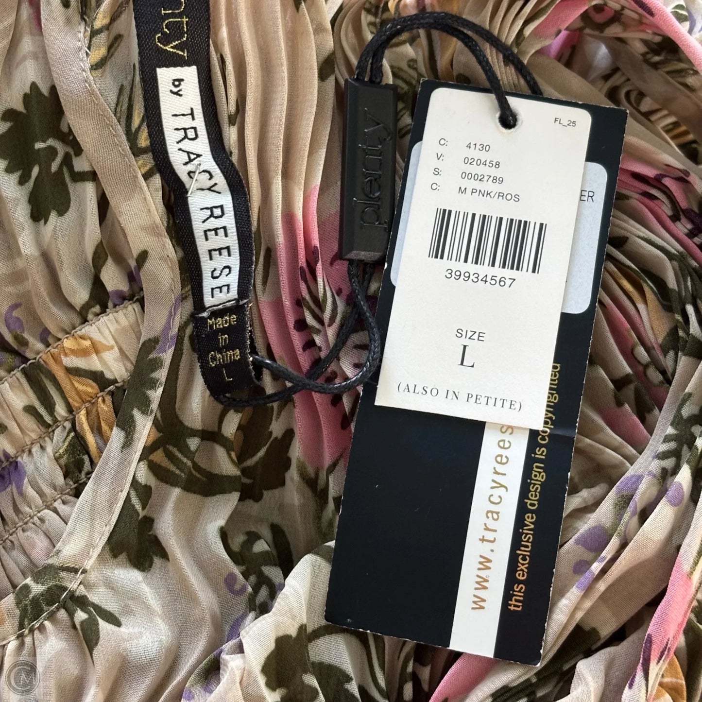 Dress Casual Short By Tracy Reese In Floral Print, Size: L