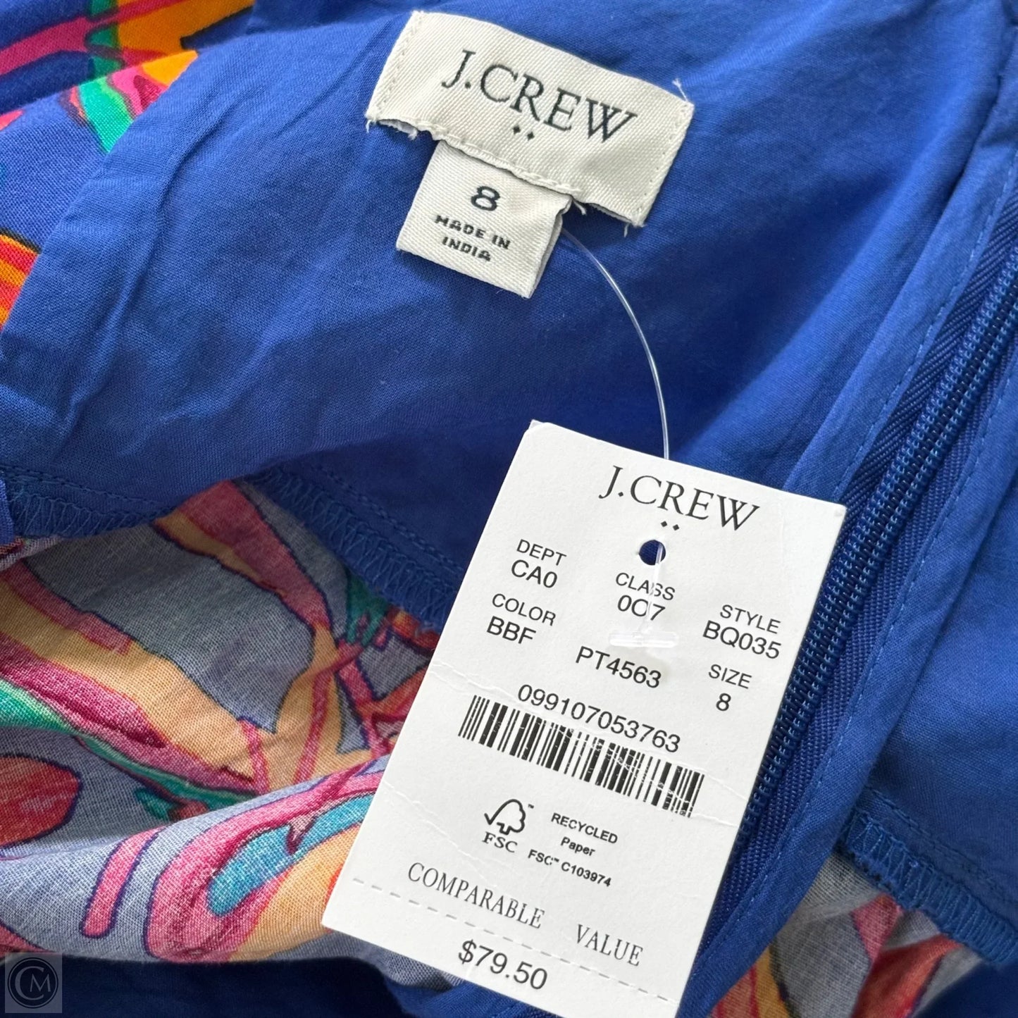 Top Sleeveless By J. Crew In Tropical Print, Size: M