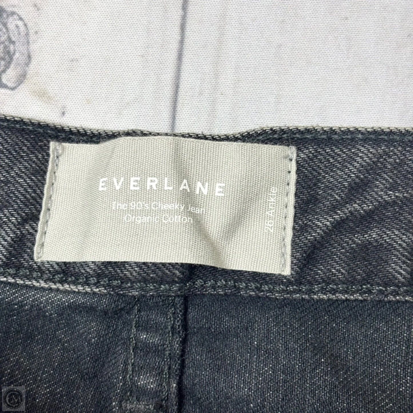 Jeans Straight By Everlane In Black Denim, Size: 2