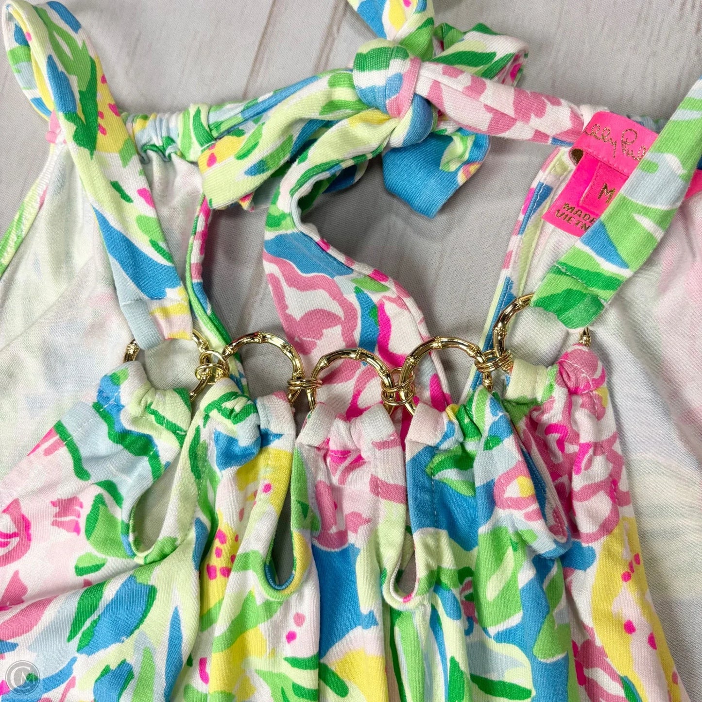 Romper Designer By Lilly Pulitzer In Floral Print, Size: M
