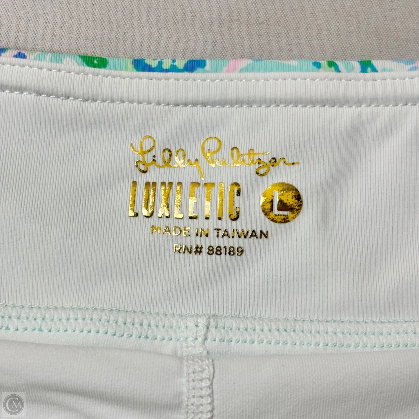 Skort Designer By Lilly Pulitzer In Blue & Green, Size: L