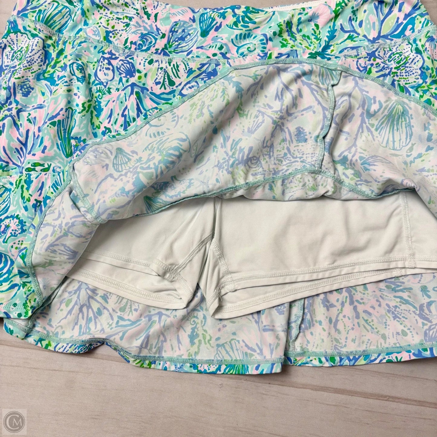 Skort Designer By Lilly Pulitzer In Blue & Green, Size: L