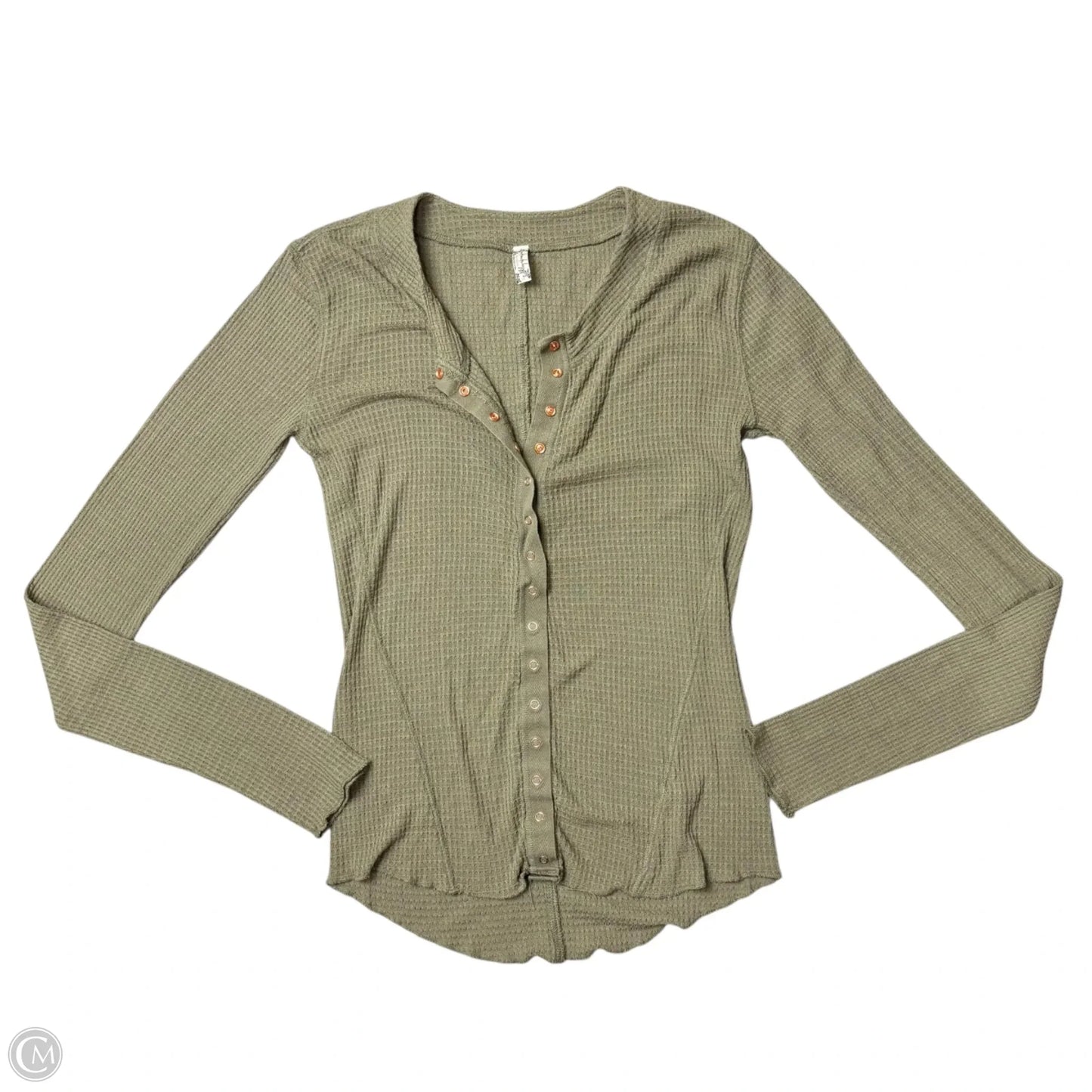 Top Long Sleeve By Free People In Green, Size: L