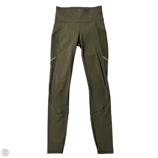 Athletic Leggings By Lululemon In Green, Size: Xs