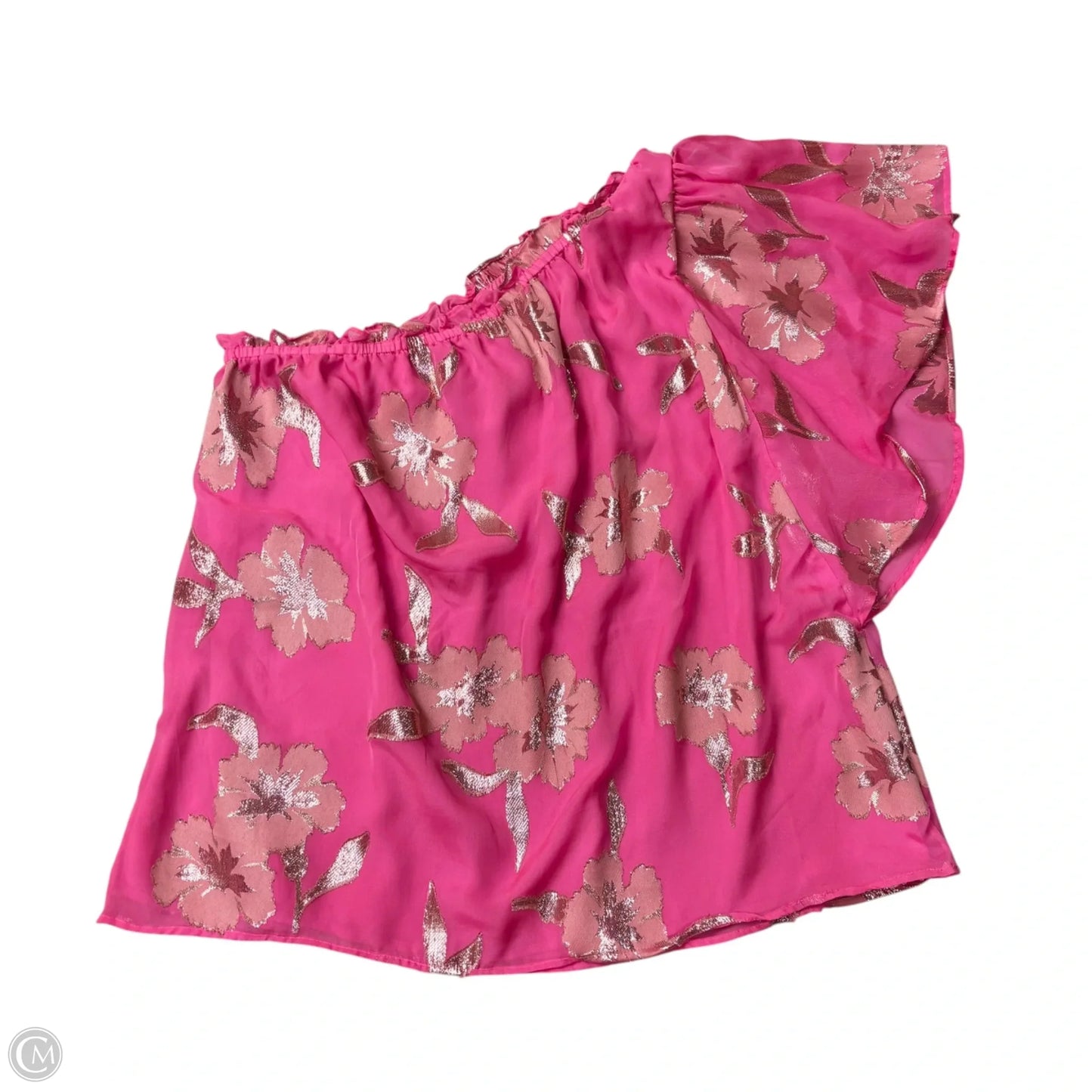 Top Short Sleeve Designer By Lilly Pulitzer In Floral Print, Size: M