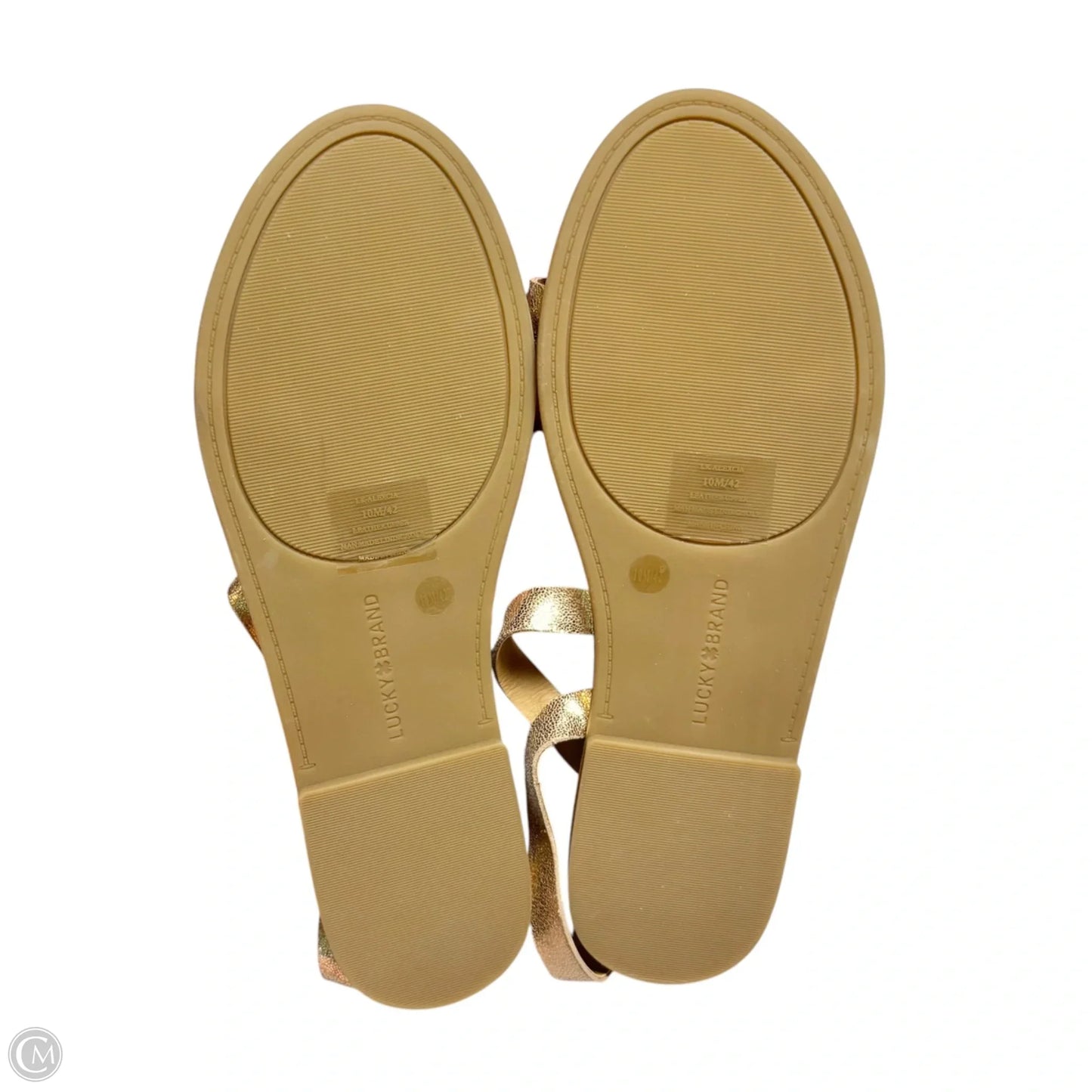 Sandals Flats By Lucky Brand In Gold, Size: 10