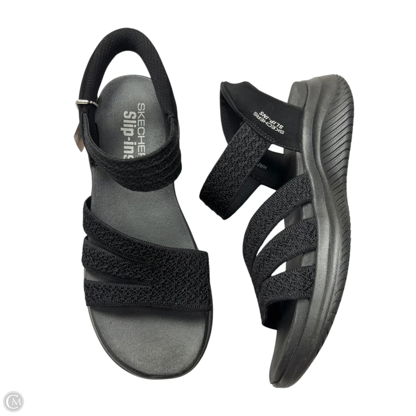 Sandals Flats By Skechers In Black, Size: 8