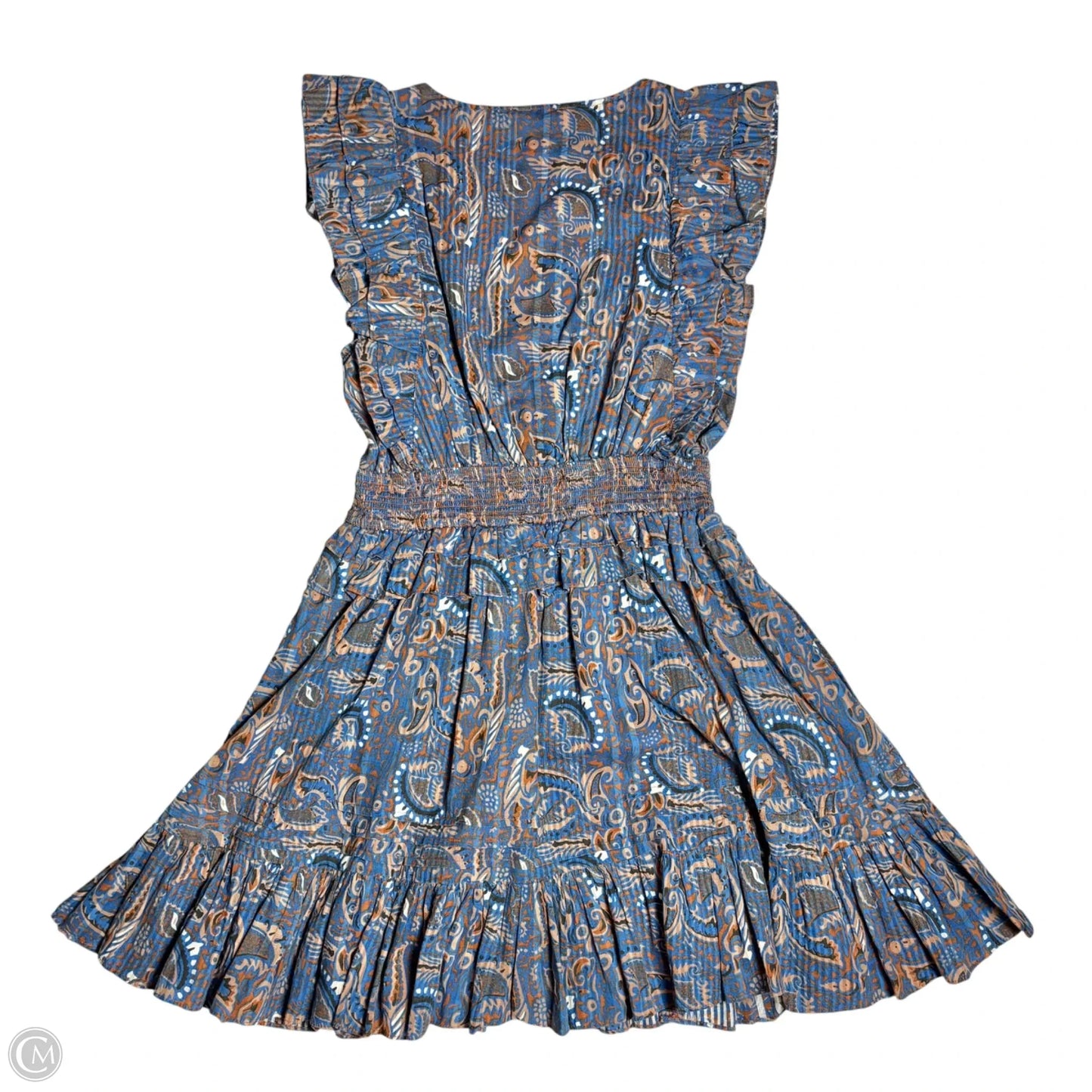 Dress Casual Short By Cleobella In Blue & Brown, Size: S
