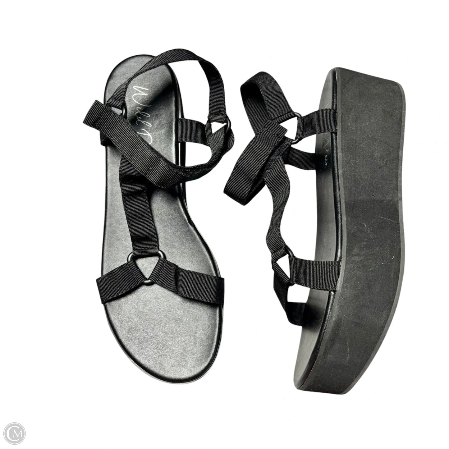 Sandals Heels Platform By Wild Pair In Black, Size: 9.5
